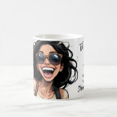 Mug Jolie Fille Et Chien Mignonne Dans Les Lunettes De (Centre)