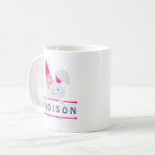 Mug Jolie fille Lapin de Pâques Nom personnalisé (Devant gauche)