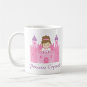 Mug Jolie Fille Princesse dans un Château Rose (Gauche)