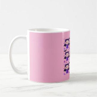 Mug Jolie fille vampire motif Halloween violet