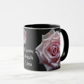 Mug Jolie fille visage de la mode illustration rose ro (Devant droit)