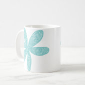 Mug Jolie Fleur - Bleu clair Vert (Devant gauche)