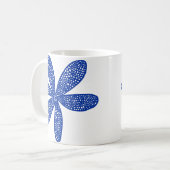 Mug Jolie fleur - bleu marine (Devant gauche)
