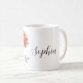 Mug Jolie Fleur de Rose Rouge (Devant droit)