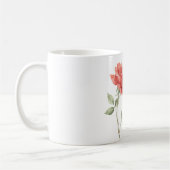 Mug Jolie Fleur de Rose Rouge (Gauche)