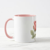 Mug Jolie Fleur De Rose Rouge Romantique (Gauche)