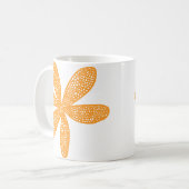 Mug Jolie Fleur - Orange clair (Devant gauche)