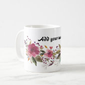 Mug Jolie Fleur (Personnalisable) (Devant gauche)