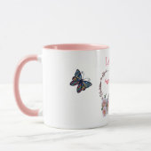 Mug Jolie Fleur Rose 17e Anniversaire (Gauche)