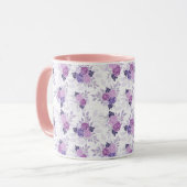 Mug Jolie Fleur Rose Violet (Devant gauche)