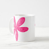Mug Jolie Fleur - Rouge néon (Devant gauche)