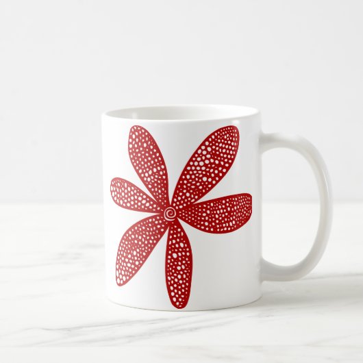 Mug Jolie Fleur - Rouge rubis (Droite)