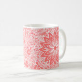 Mug Jolie fleur tendance henné design dessiné à la mai (Devant droit)