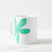 Mug Jolie Fleur - Vert mer (Devant gauche)