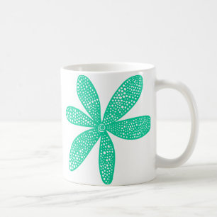 Mug Jolie Fleur - Vert mer