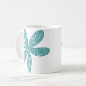 Mug Jolie Fleur - Vert Océan (Devant gauche)