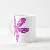 Mug Jolie Fleur - Violet profond (Devant gauche)