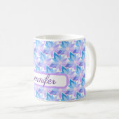 Mug Jolie Fleur violette Bleue (Devant droit)