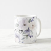 Mug Jolie Fleurs De Lavande D'Ivoire Violet (Devant droit)