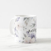 Mug Jolie Fleurs De Lavande D'Ivoire Violet (Devant gauche)