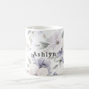 Mug Jolie Fleurs De Lavande D'Ivoire Violet