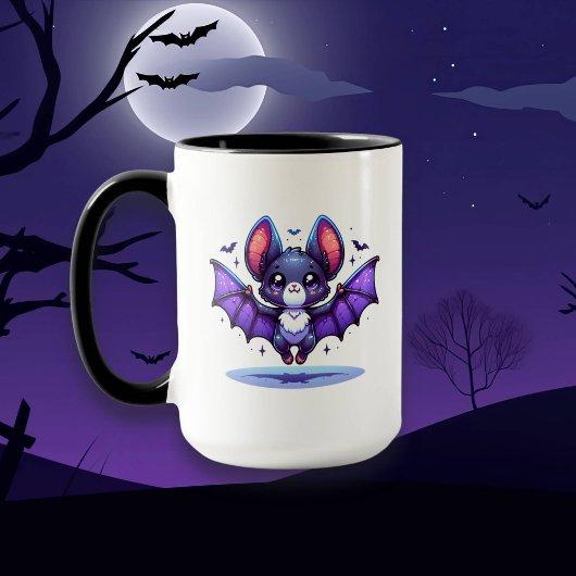 Mug Jolie Flirty Je suis Batty pour toi Chat Halloween