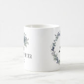 Mug Jolie floral bleu Monogramme meilleure petite-fill (Centre)