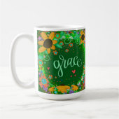 Mug Jolie grâce verte inspirant un seul mot d'art (Gauche)