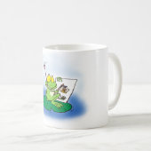 Mug Jolie grenouille dessinatrice. (Devant droit)