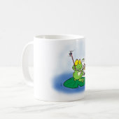 Mug Jolie grenouille dessinatrice. (Devant gauche)