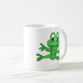 Mug Jolie grenouille verte dessinée à la main (Devant droit)
