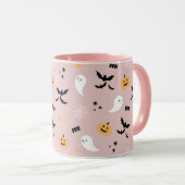 Mug Jolie Halloween Boo Plaques rose (Devant droit)