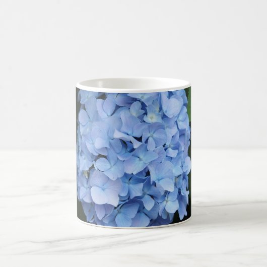 Mug Jolie Hydrangée Bleue Photo Florale (Centre)