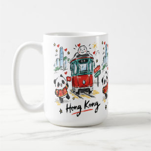 Mug Jolie illustration de tramway de Hong Kong
