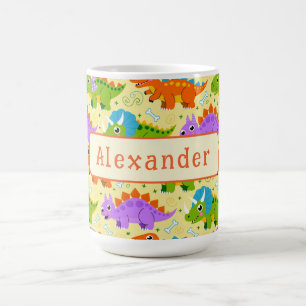 Mug Jolie impression de dinosaure personnalisable