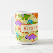 Mug Jolie impression de dinosaure personnalisable (Devant gauche)
