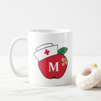 Jolie infirmière de l'école Pomme Monogramme