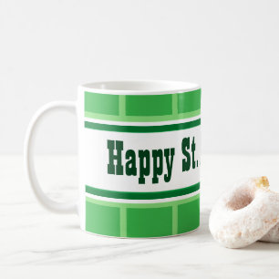Mug Jolie journée de la Saint-Patrick rayée verte