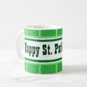 Mug Jolie journée de la Saint-Patrick rayée verte (Devant gauche)