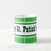 Mug Jolie journée de la Saint-Patrick rayée verte (Centre)