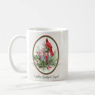 Mug Jolie lanterne avec Noël saint et cardinal