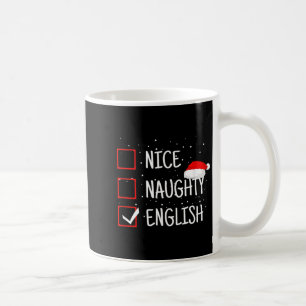 Mug Jolie liste de contrôle de Noël anglais vilain drô