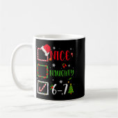 Mug Jolie liste vilain 67 Noël Brainrot drôle 6-7 (Gauche)