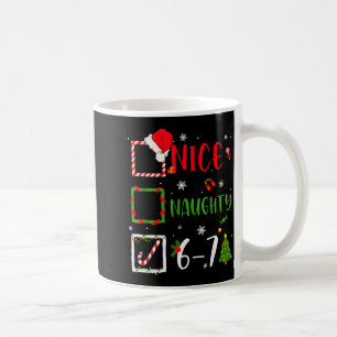 Mug Jolie liste vilain 67 Noël Brainrot drôle 6-7