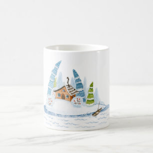 Mug Jolie maison d'hiver Couleur de Noël