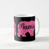 Mug Jolie maman ours design mère cadeau jour noir (Devant droit)