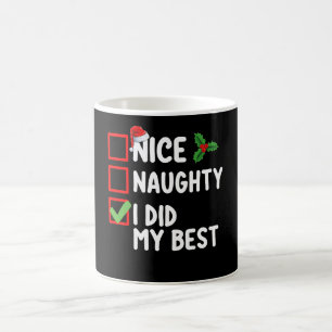 Mug Jolie Méchant J'ai fait ma meilleure liste de Noël