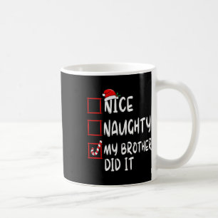Mug Jolie méchante liste de mon frère l'a fait Xmas Pè