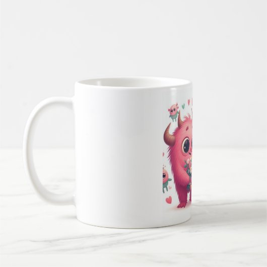 Mug Jolie Monstre Rose & La Fille (Gauche)