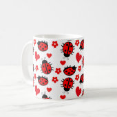 Mug Jolie Motif Ladybug Fleurs d'insectes (Devant gauche)